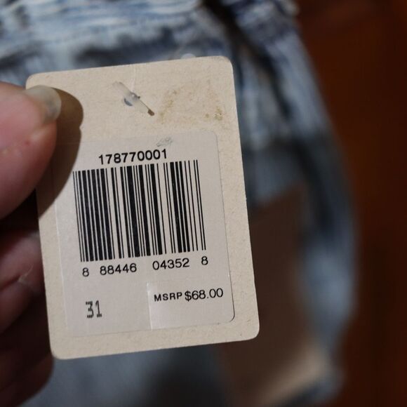 Levi’s Hickory Stripe Shortalls Overalls Crisscross Straps Juniors 13 NWT - Picture 7 of 16